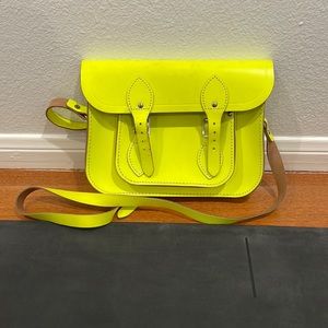 Yellow leather Satchel
